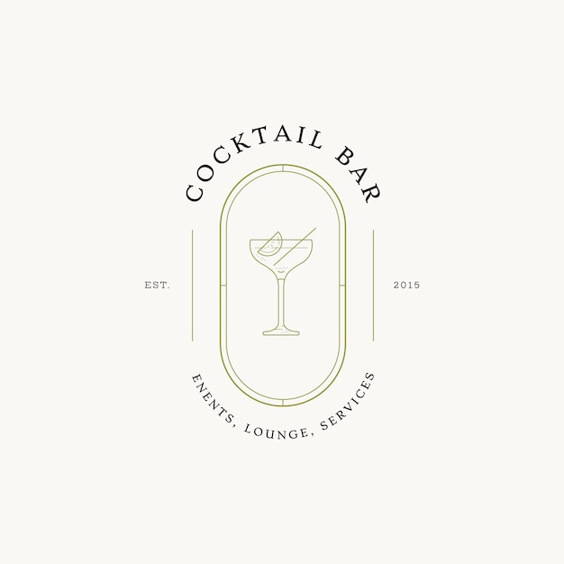 Cibo disegnato a mano premade logo design modello collezione icona grafica simbolo per bar ristorante