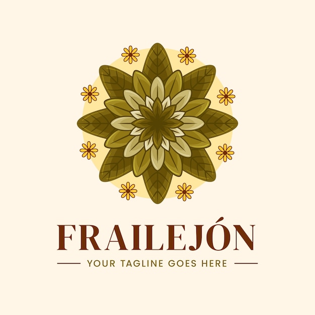 벡터 손으로 그린 frailejon 공장 로고