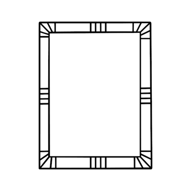 Ручной рисунок рамки каракули прямоугольные границы в стиле эскиза