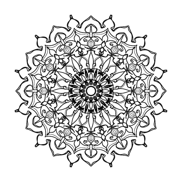 Cornice disegnata a mano con mandala. decorazione in ornamenti etnici orientali doodle.