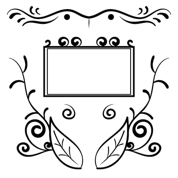 Hand-drawn frame for your patterned text