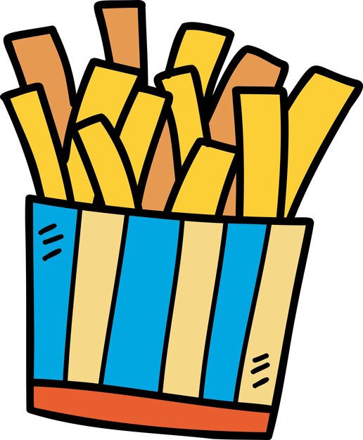 Hand Drawn french fries illustration