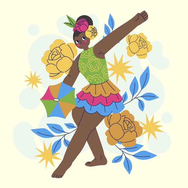 hand drawn frevo illustration