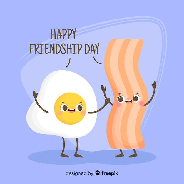 Vector hand drawn friendship day background