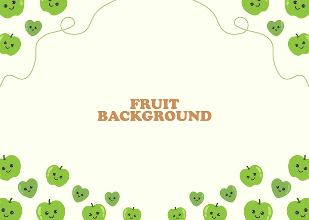 hand drawn fruit background template