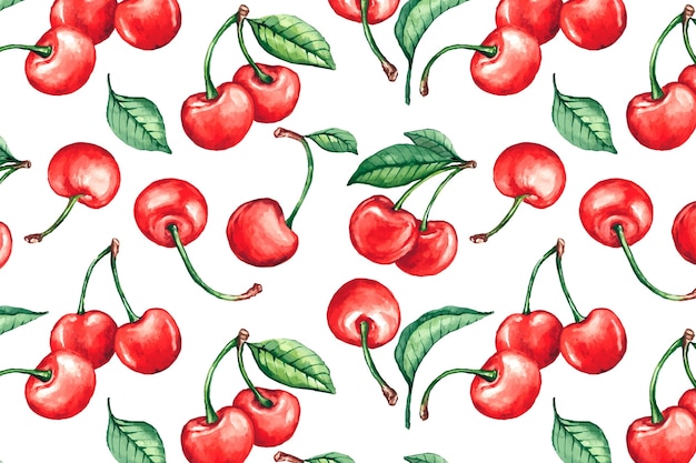 Vector hand drawn fruits pattern