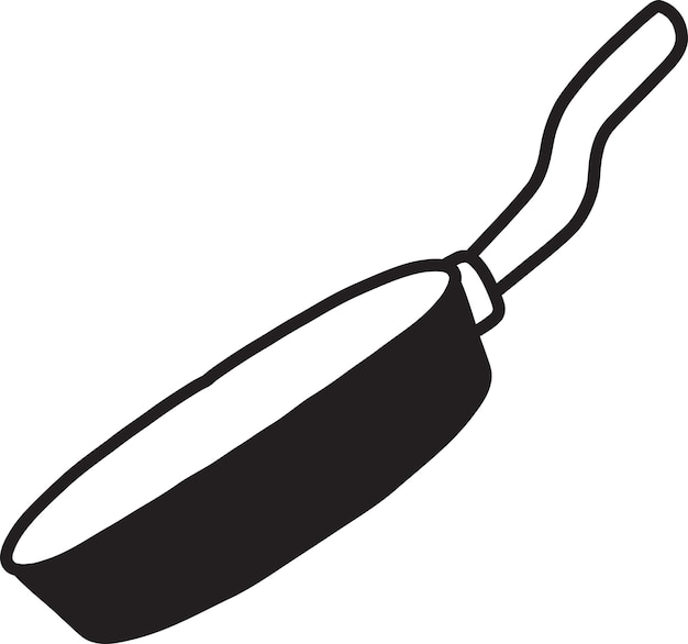 Vector hand drawn frying pan illustration