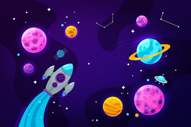手繪的星系背景