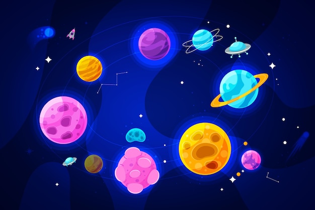 手繪的星系背景
