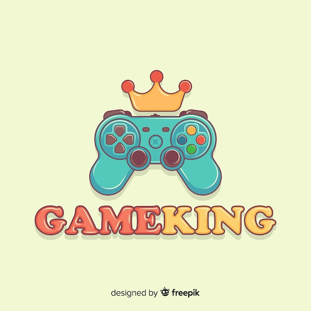 Hand drawn game pad logo