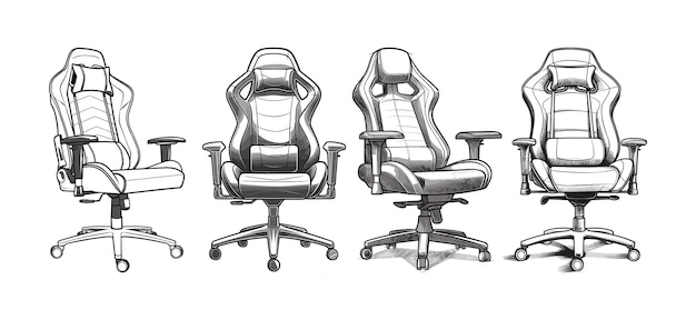 Hand drawn gaming chair Collection