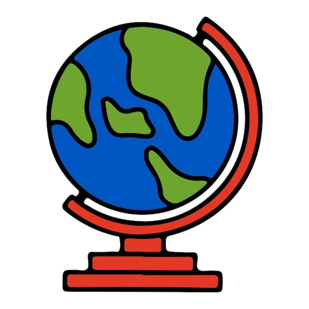 Hand drawn Geography Globe icon