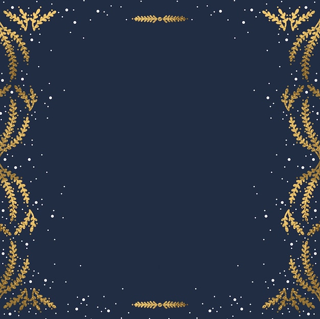 Hand Drawn Gold Christmas Background