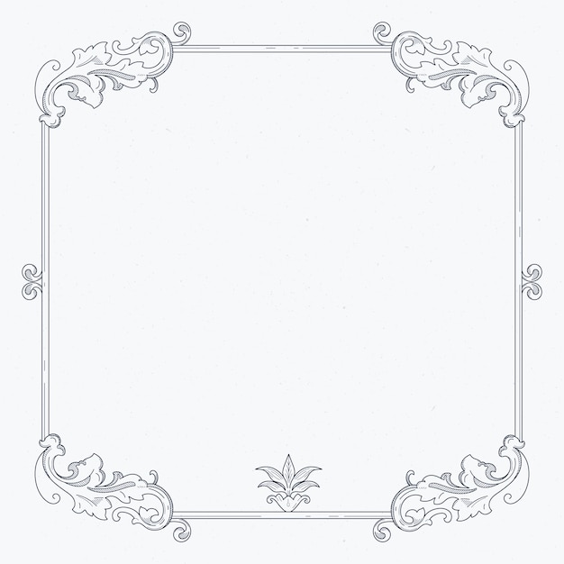 Hand drawn gothic frame design