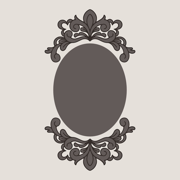 Vector hand drawn gothic frame design