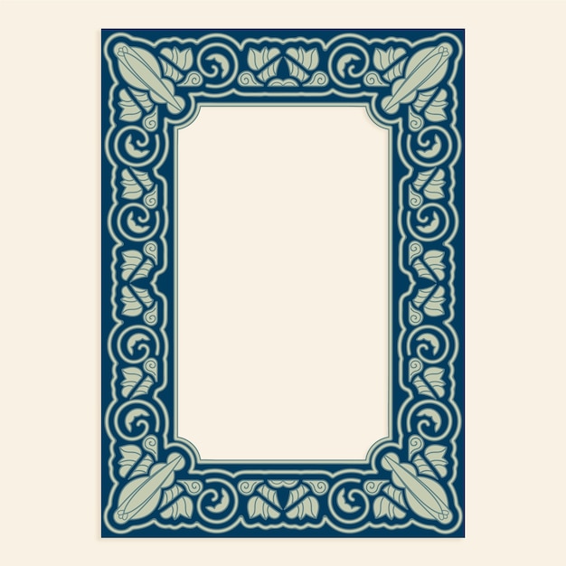 Vector hand drawn gothic frame design