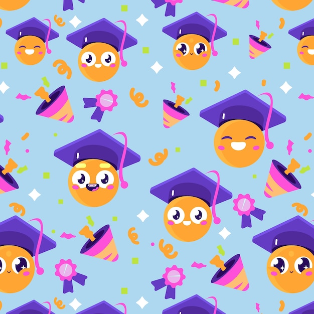 Hand drawn graduation pattern