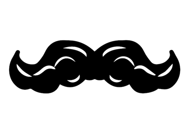 Vector hand drawn graphic sketch of mustaches