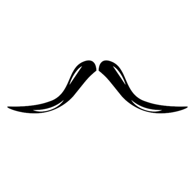 Hand drawn graphic sketch of thin mustaches