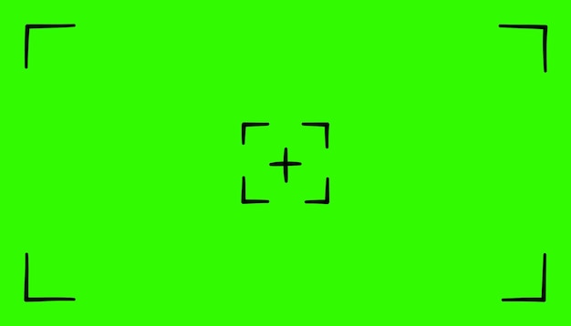 Premium Vector | Hand drawn green colored viewfinder frame of camera