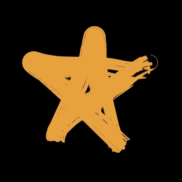 hand drawn grunge star logo