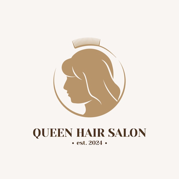 hand drawn hair salon logo