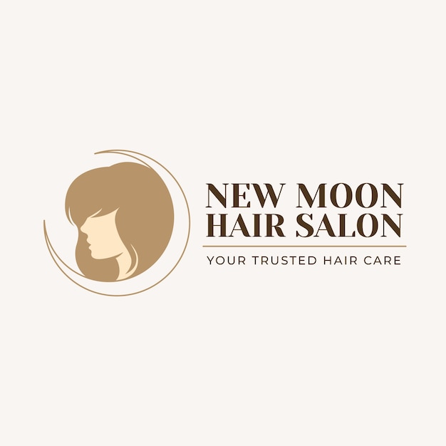 hand drawn hair salon logo