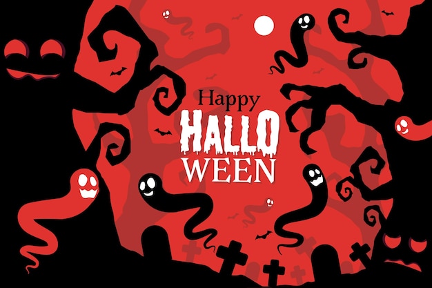 Hand drawn halloween background