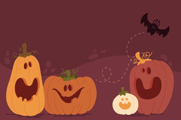 Sfondo di halloween disegnato a mano