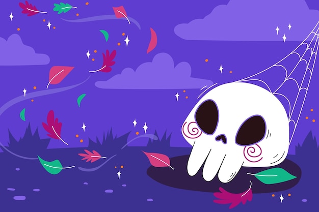 Hand drawn halloween background