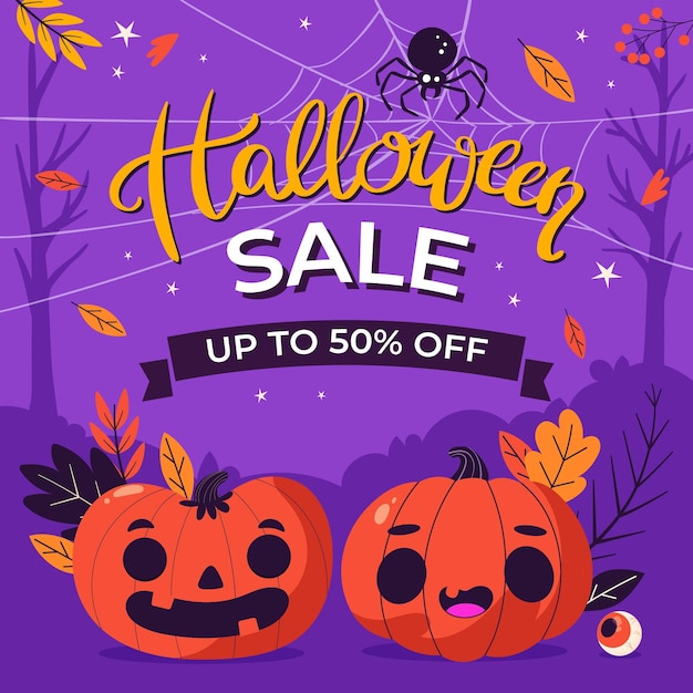 Vector hand drawn halloween sale illustration