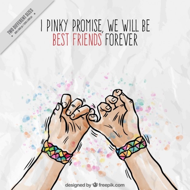 Hand drawn hands with symbol friendship background