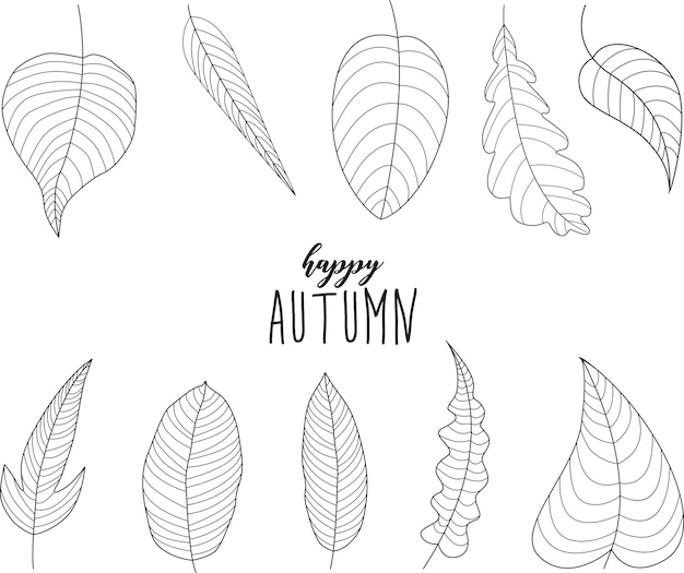 Hand drawn of Happy  Autumn