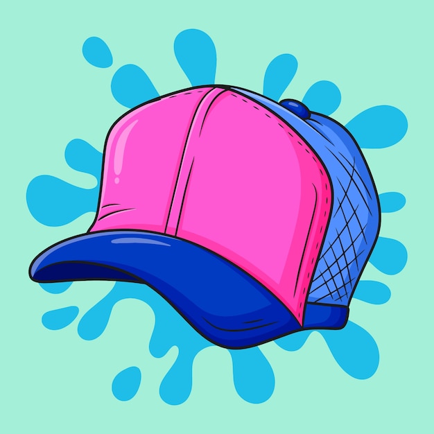 Vector hand drawn hat cartoon illustration