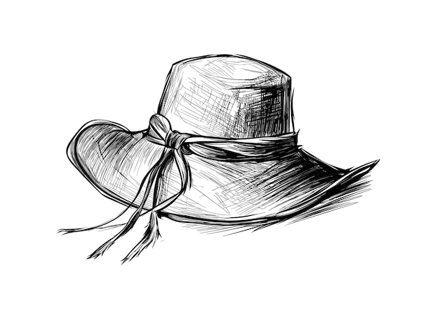 Vector hand drawn hat element