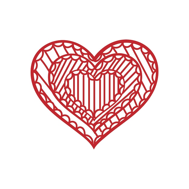 Hand drawn heart isolated. Design element for love concept. Doodle sketch heart shape. Vector illustration