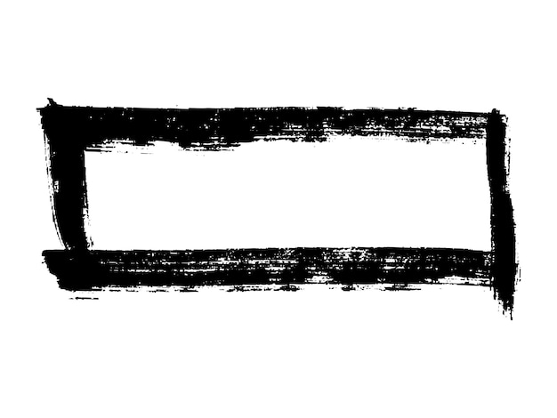 Нарисованная вручную иллюстрация с выделением Маркерная рамка клипарт Чернила каракули прямоугольник Один элемент