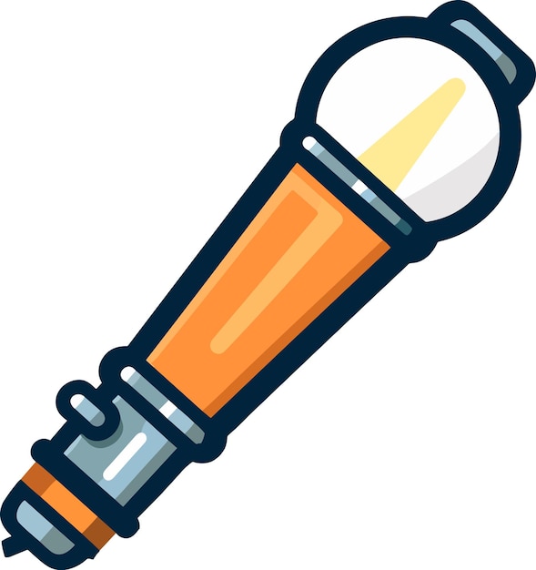 Hand drawn hiking flashlight illustration vector