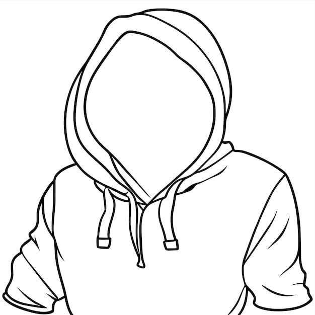 Premium Vector | Hand drawn hoodie outline illustration