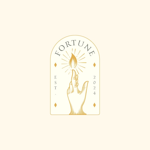 Ручно нарисованный дизайн логотипа hope