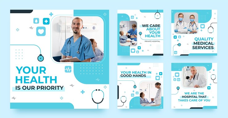 Vector hand drawn hospital template