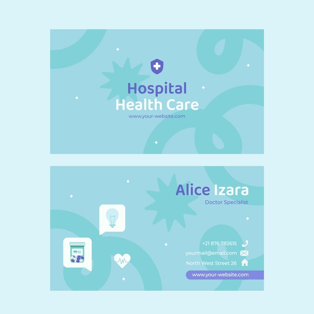 Vector hand drawn hospital template