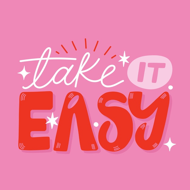 Vector hand drawn hot pink text illustration