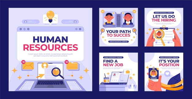 Hand drawn human resources  instagram posts