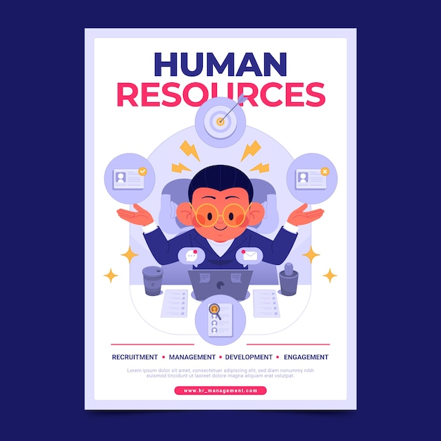Hand drawn human resources  poster