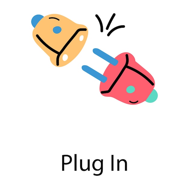 A hand drawn icon of plug in