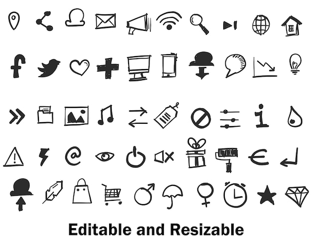 Hand-drawn Icon Set