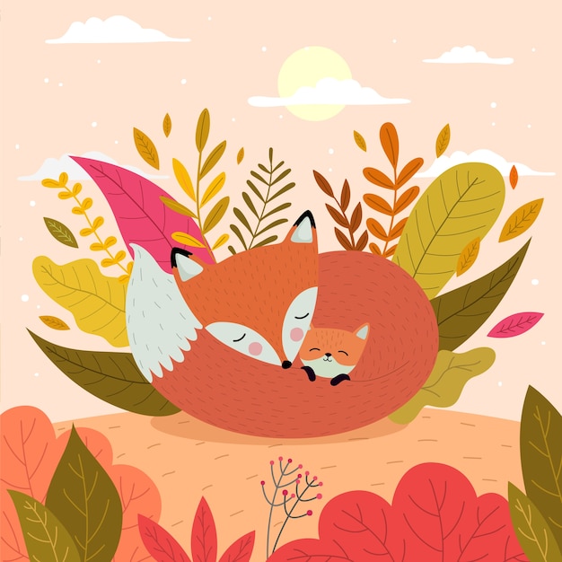 Vector hand drawn illustration for autumn celebration