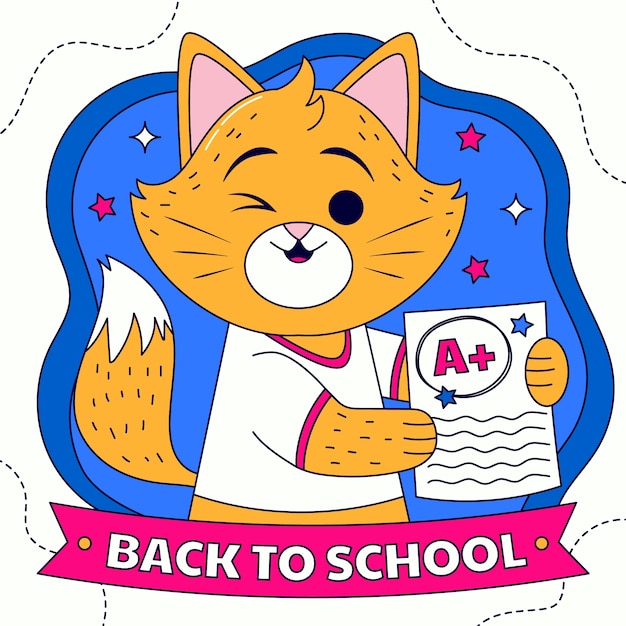 Hand drawn illustration for back to school season