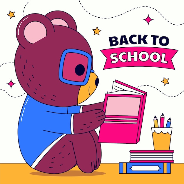 Hand drawn illustration for back to school season